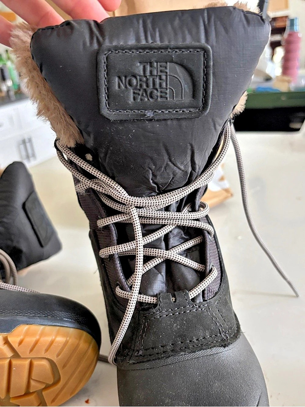 The North Face ThermoBall Luxe Lace Up Waterproof Boots Black Winter Boots